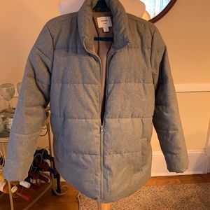 NWOT Old Navy Medium Women’s Maternity Coat Warm Puffer in Gray Lined and cozy